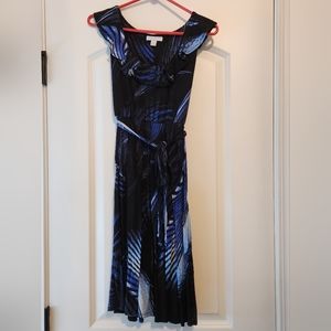 Black and blue tank dress